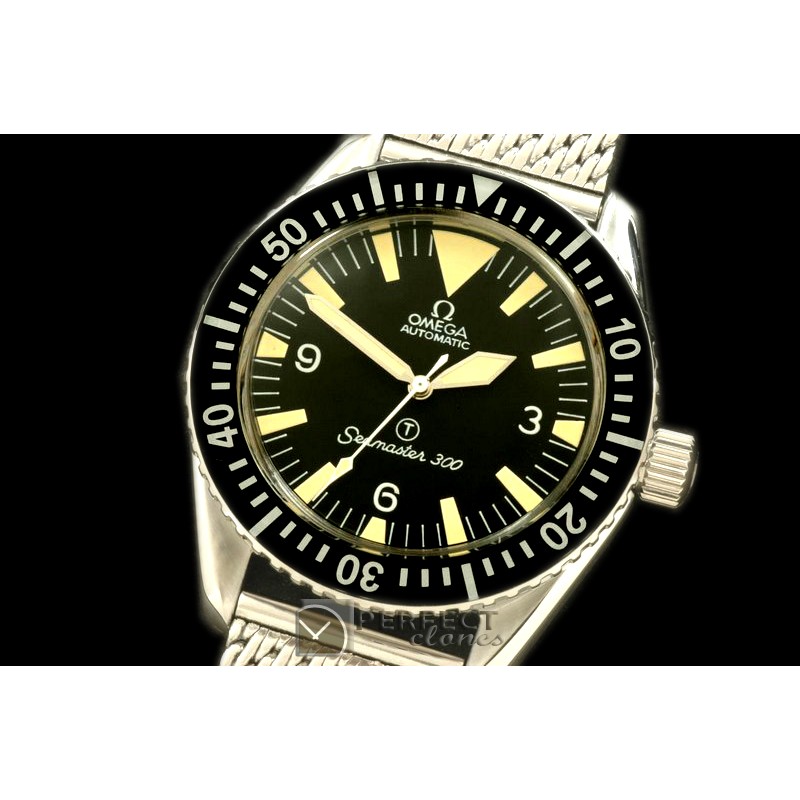 OMSEV01001M Vintage Seamaster 30R-Navy SS/ME Blk A-2836