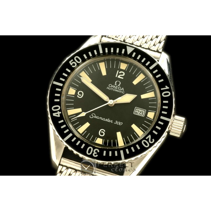OMSEV01002M Vintage Seamaster 30Date SS/ME Blk A-2836