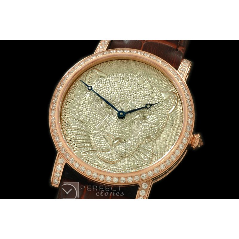 CARBP10036 Panthere de Cartier Ladies RG/LE Platinium Swiss Qtz