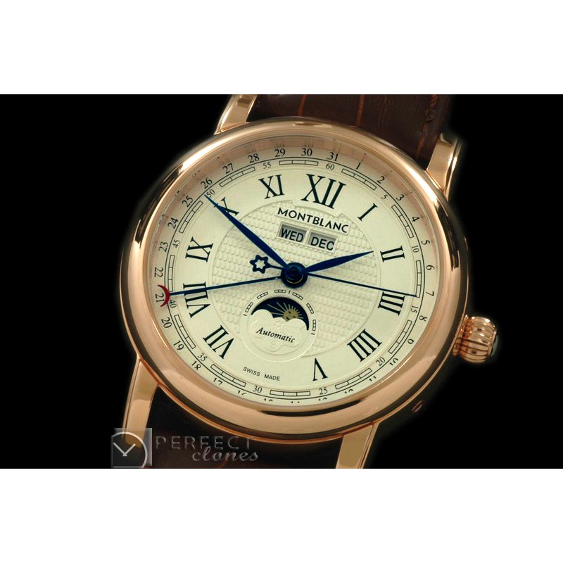 PPCA10026 Classic Perpetual Calendar RG/LE White Asian 2813