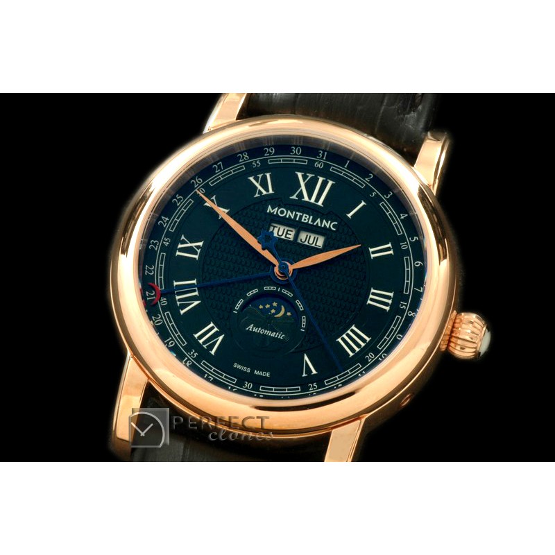 PPCA10027 Classic Perpetual Calendar RG/LE Black Asian 2813