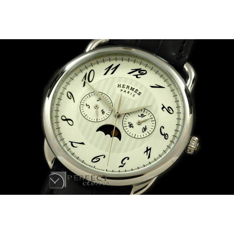 HE10031 Arceau Calendar SS/LE White Jap Quartz