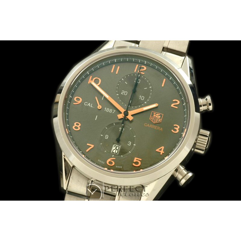 TG1887-008 Carrera 1887 Vintage Chrono SS/SS Grey A-7750