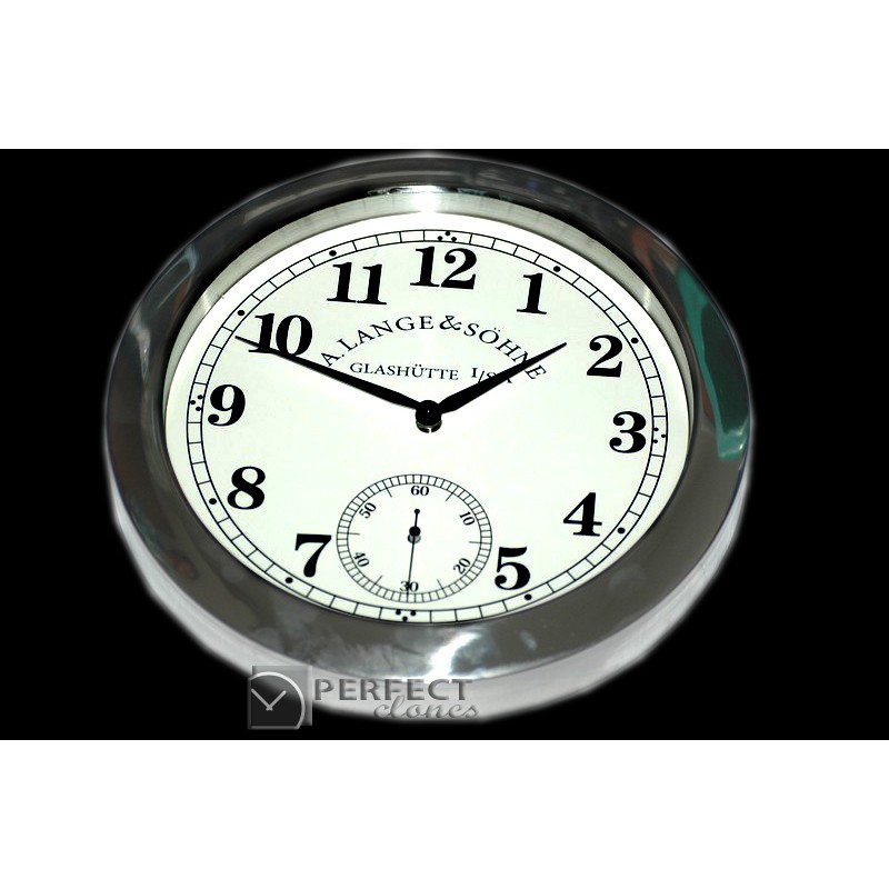 ALDC10003 Dealer Clock Lange 1 Style SS/Wht-Num Swiss Quartz