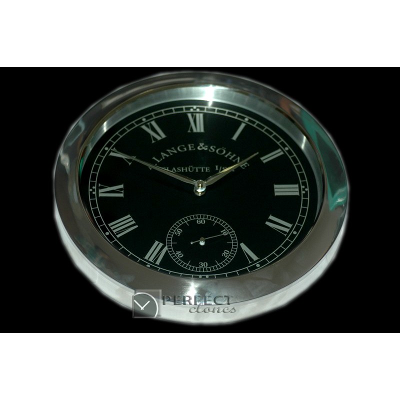 ALDC10002 Dealer Clock Lange 1 Style SS/Blk-Roman Swiss Quartz