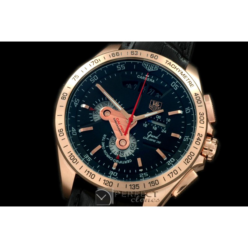TGCA36-10106L Grand Carrera Calibre 36 RG/LE Black/Red Jap OS Qt