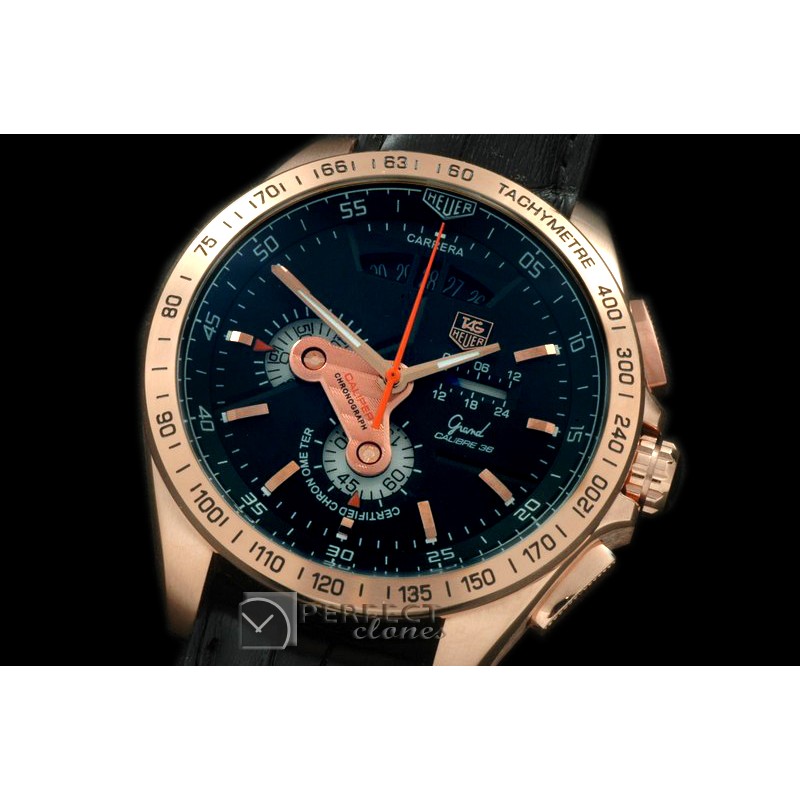 TGCA36-10109L Grand Carrera Calibre 36 RG/LE Black/Orange Jap OS