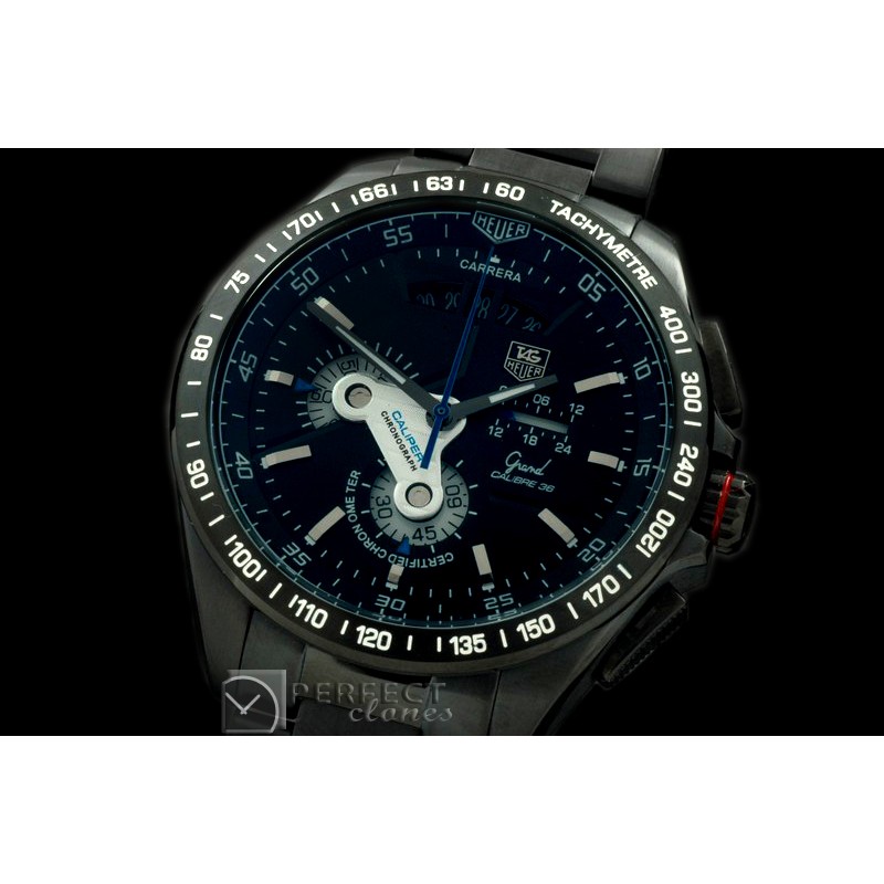 TGCA36-10112 Grand Carrera Calibre 36 PVD/PVD Black/Blue Jap OS