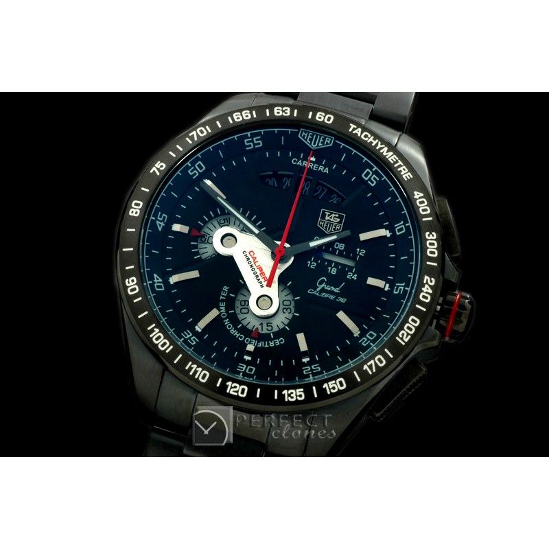 TGCA36-10111 Grand Carrera Calibre 36 PVD/PVD Black/Red Jap OS Q