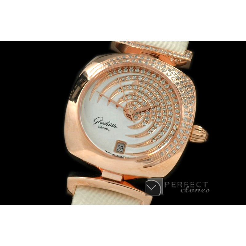 GLPV-111 Pavonina Ladies RG/ST White Swiss Quartz