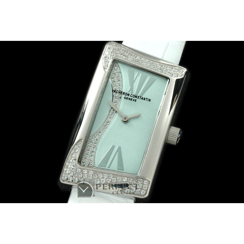 VC1972-101D 1972 Ladies SS/Diam/LE White Swiss Qtz