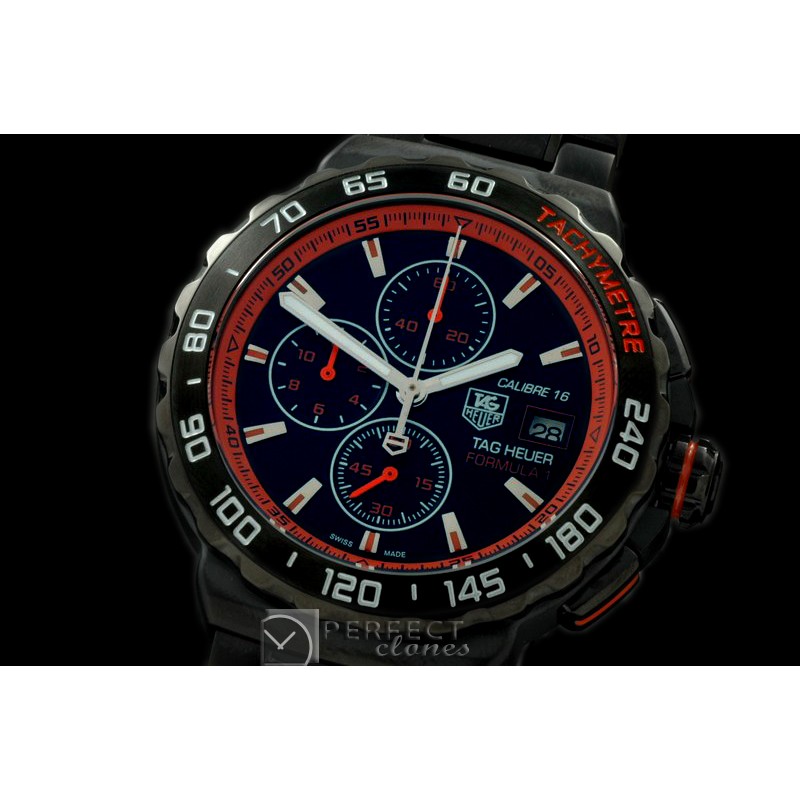 TGF1-00242 Formula 1 Calibre 16 PVD/PVD Black/Red OS 2Quartz
