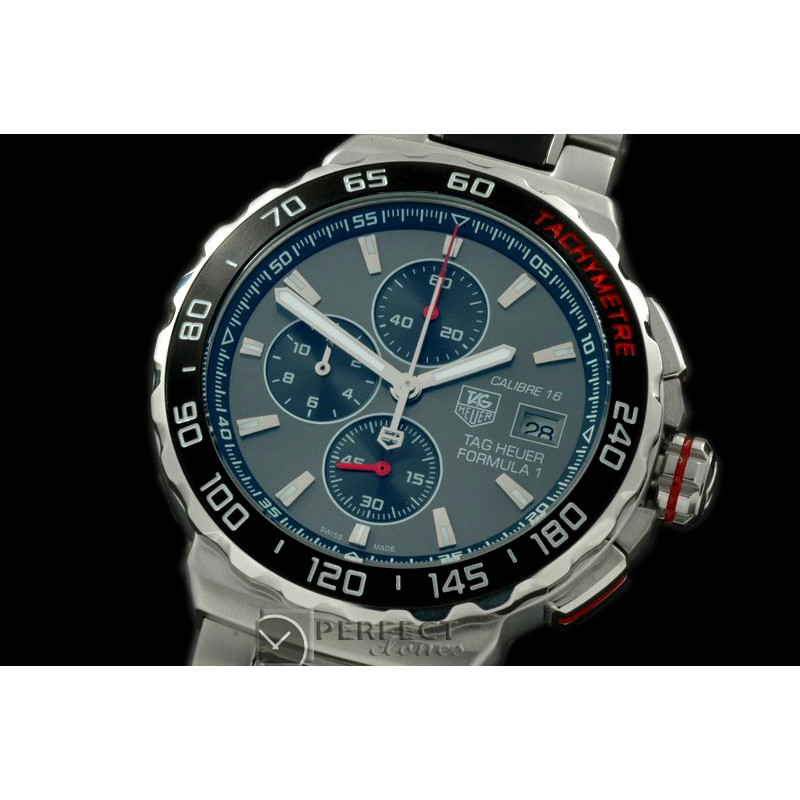 TGF1-00237 Formula 1 Calibre 16 SS/SS Grey/Red OS 20 Quartz Ch