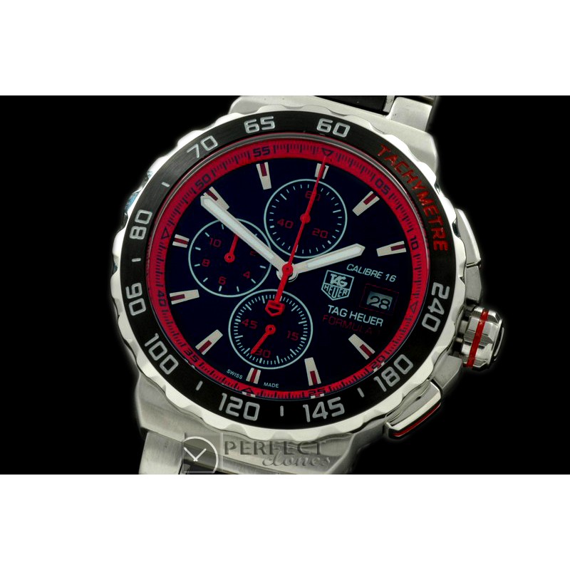 TGF1-00232 Formula 1 Calibre 16 SS/SS Black/Red OS 20 Quartz C