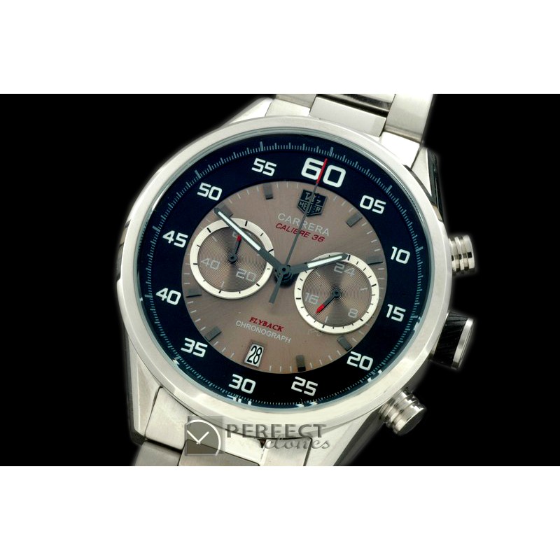 TG-50-105S Carrera 50yrs Chrono SS/SS Black/Grey Jap OS2Quartz