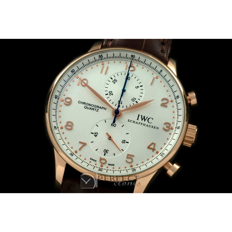 IWPG10118 Portuguese Chrono RG/LE White Jap OS20