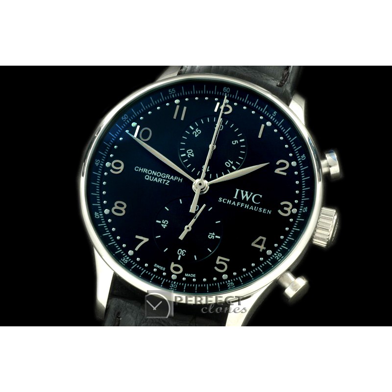 IWPG10113 Portuguese Chrono SS/LE Black Jap OS20