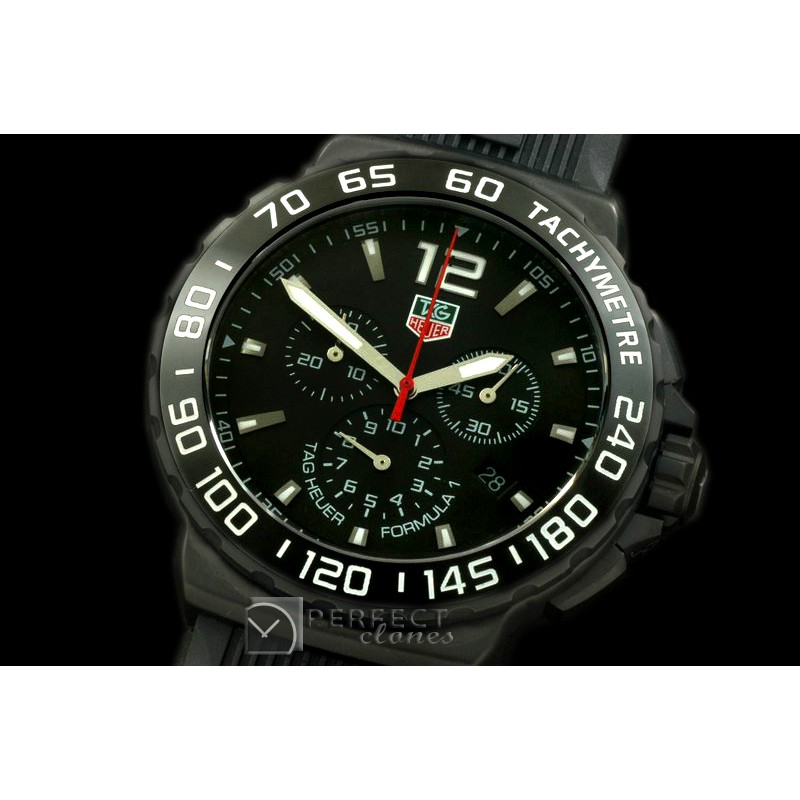 TGF1-01041 Formula 1 PVD/RU Blk/Wht Swiss Eta Quartz Chrono