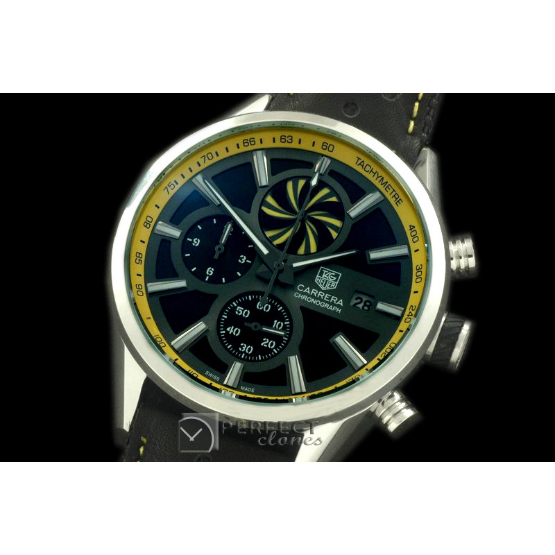 TG-50-002L Carrera 50yrs Anni Chrono SS/LE Black/Ylw Jap OS2Qu