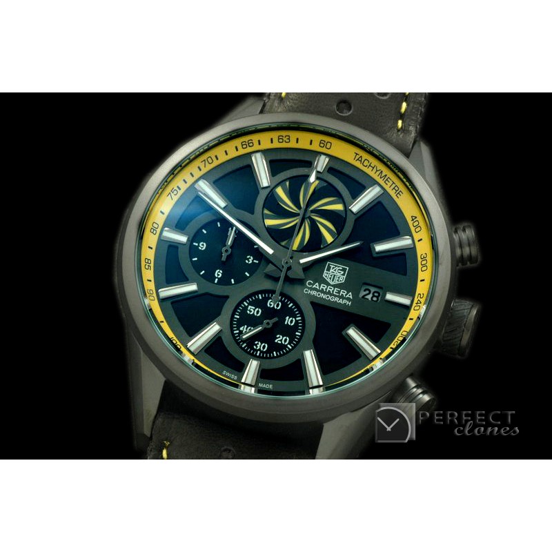 TG-50-012L Carrera 50yrs Anni Chrono PVD/LE Black/Ylw Jap OS2Q
