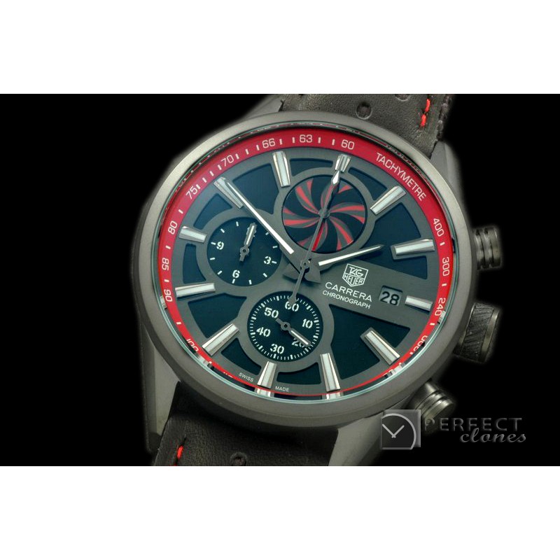 TG-50-013L Carrera 50yrs Anni Chrono PVD/LE Black/Red Jap OS2Q