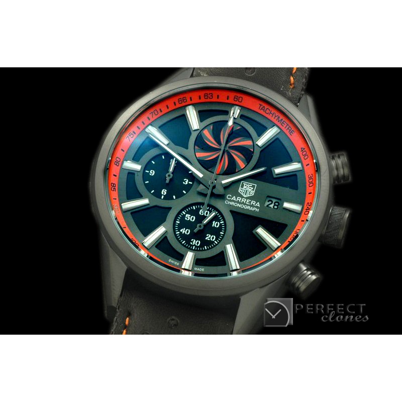 TG-50-014L Carrera 50yrs Anni Chrono PVD/LE Black/Org Jap OS2Q