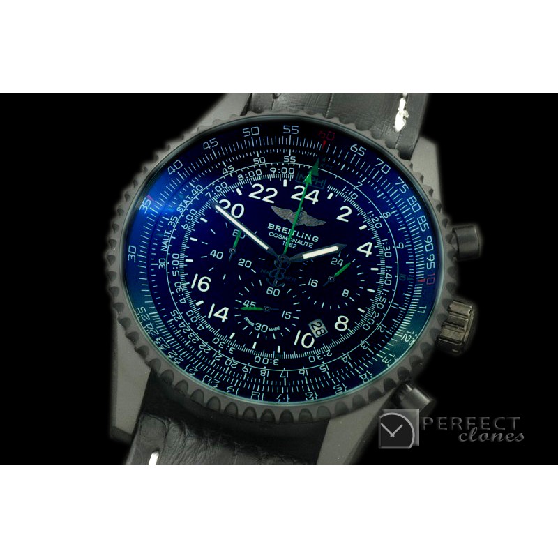 BLNVC20118L Navitimer Cosmonaute PVD/LE Black/Grn Jap OS2Qtz
