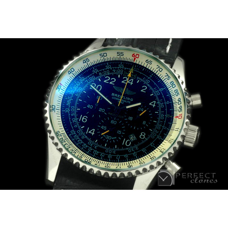 BLNVC20107L Navitimer Cosmonaute SS/LE Black/Ylw Jap OS2Qtz