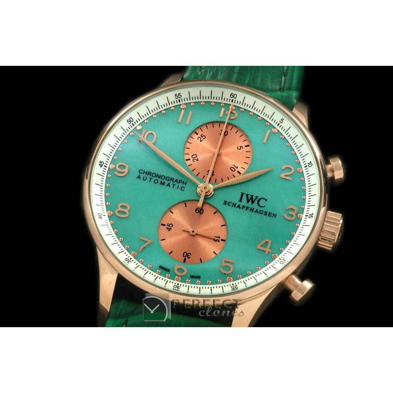 IWPG10093 Portuguese Chrono RG/LE MOP L-Green Jap OS20