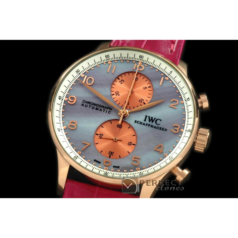 IWPG10095 Portuguese Chrono RG/LE MOP L-Blue Jap OS20