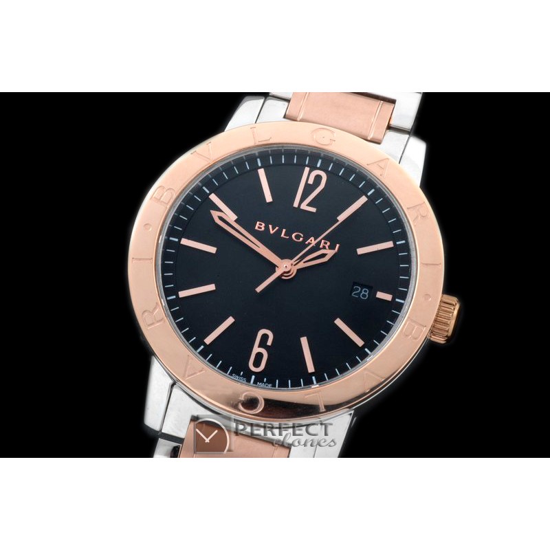 BVL00107 Bulgari Bulgari Auto SS/RG Black Jap Miyota 9015