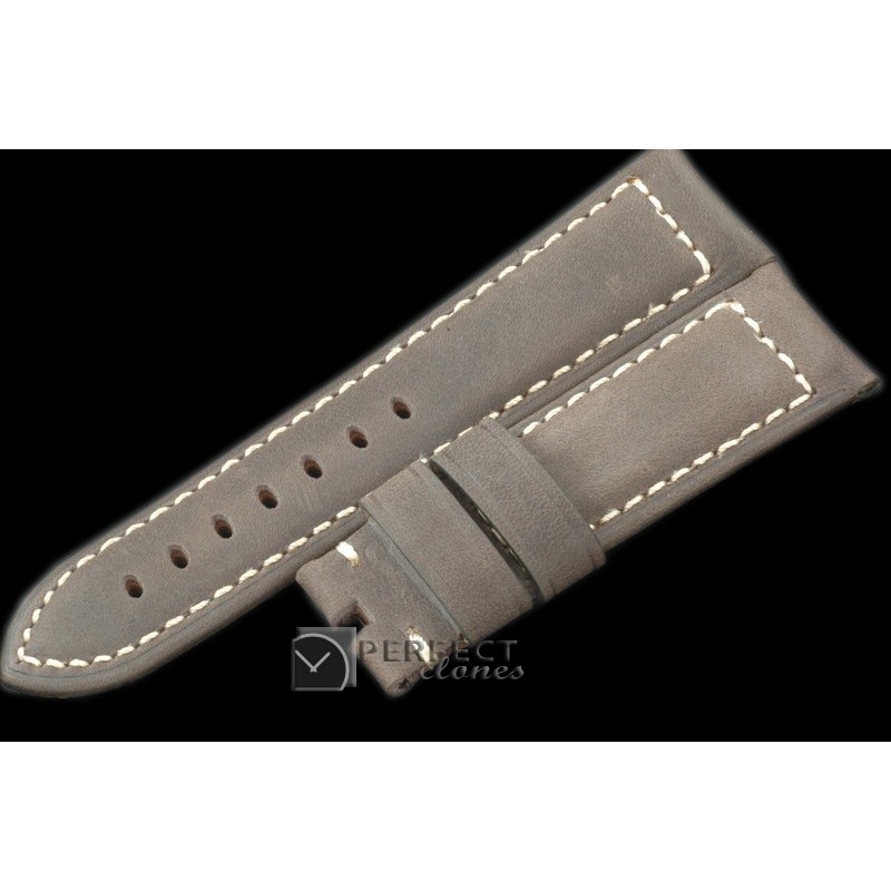 PNA00308 24/22 Calf Leather Grey/White Stitches for 44mm Pan
