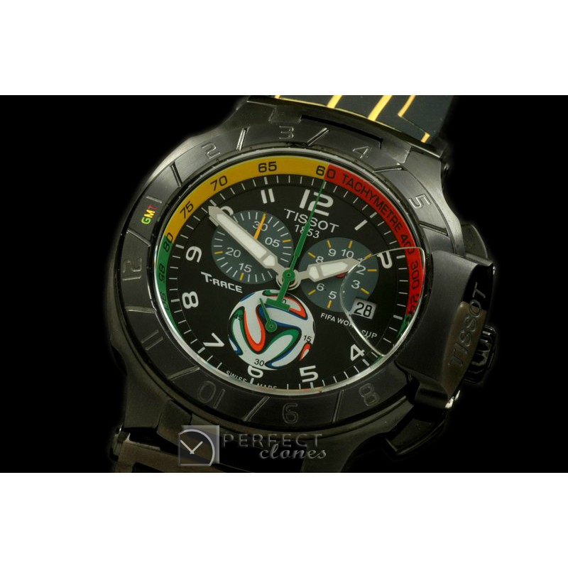 TS10002 2014 Fifa World Ed Chrono PVD/RU Black/Ylw Swiss Eta Qtz
