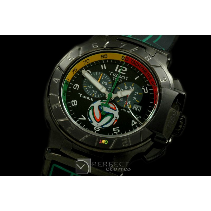 TS10003 2014 Fifa World Ed Chrono PVD/RU Black/Green Swiss Eta Q