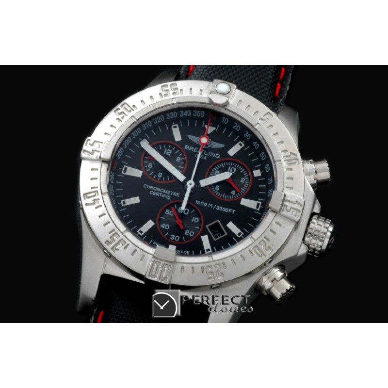 BLSWC10005 Seawolf Chrono SS/NY Black Stk Swiss Eta Qtz 251.262