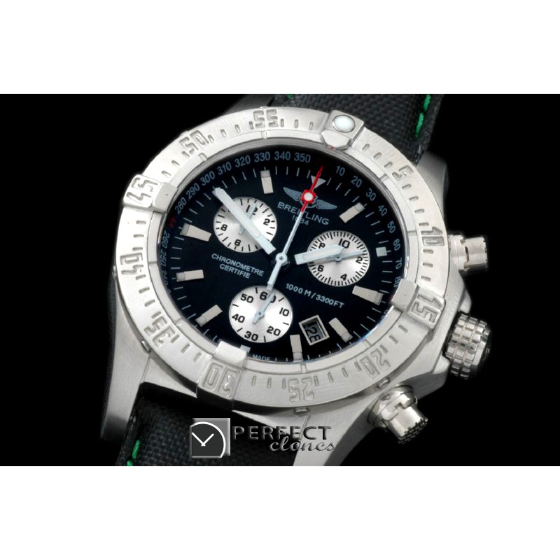 BLSWC10007 Seawolf Chrono SS/NY Black Stk Swiss Eta Qtz 251.262