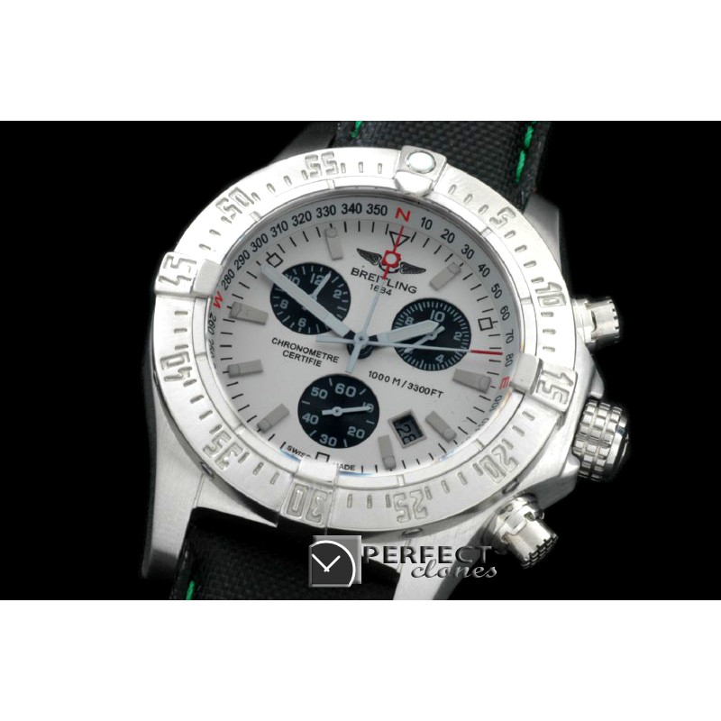 BLSWC10006 Seawolf Chrono SS/NY White Stk Swiss Eta Qtz 251.262
