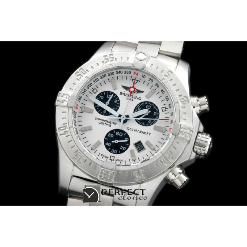 BLSWC10006S Seawolf Chrono SS/NY White Stk Swiss Eta Qtz 251.262