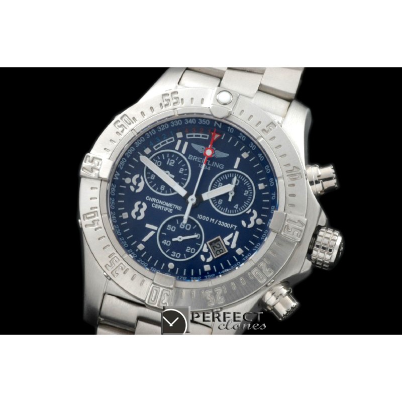 BLSWC10001S Seawolf Chrono SS/NY Graphite Num Swiss Eta Qtz 251.
