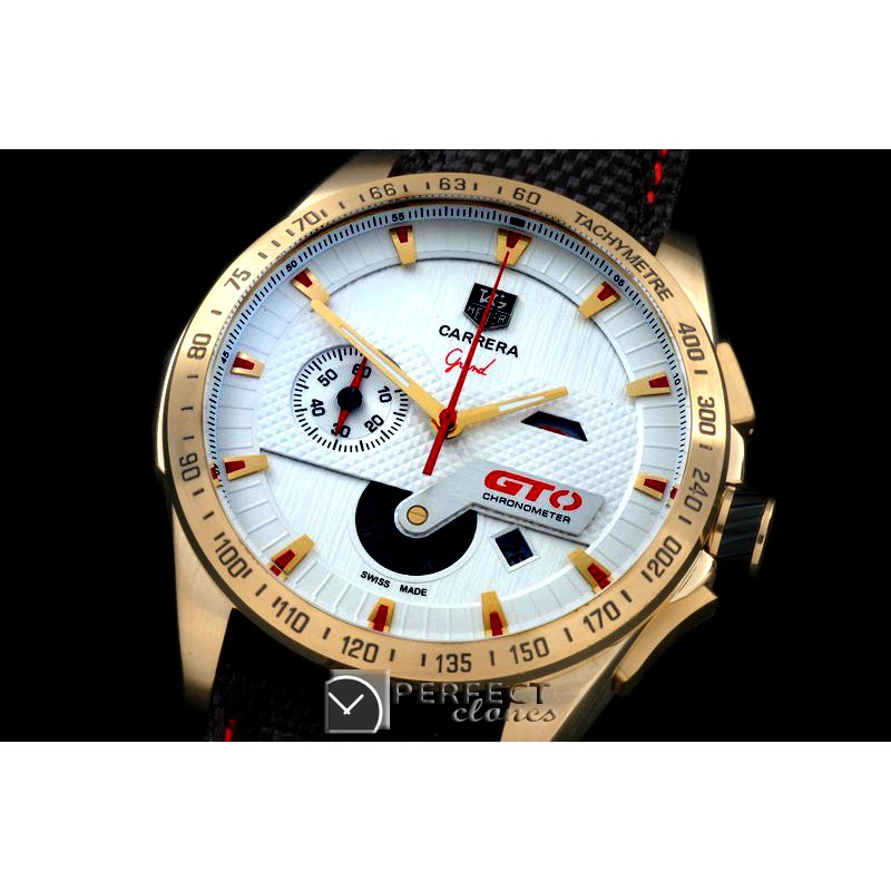 TG-GTO-111N Carrera GTO Chrono YG/NY White Jap OS2Quartz