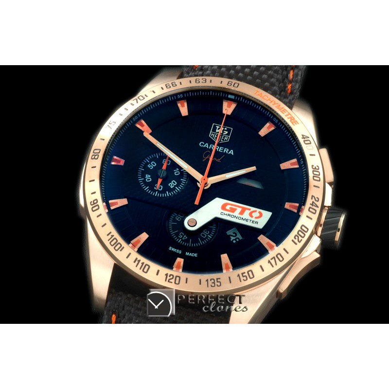 TG-GTO-123N Carrera GTO Chrono RG/NY Black/Orange Jap OS2Quart