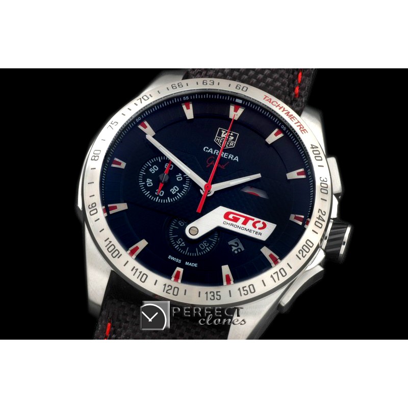 TG-GTO-102N Carrera GTO Chrono SS/NY Black/Red Jap OS2Quartz