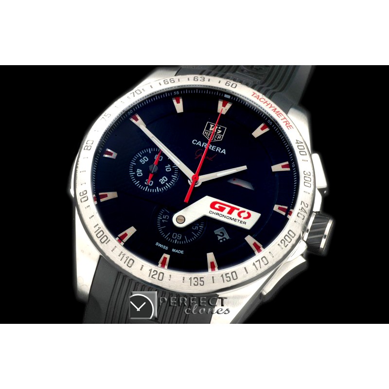 TG-GTO-102R Carrera GTO Chrono SS/NY Black/Red Jap OS2Quartz