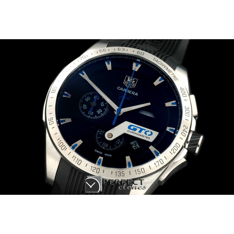 TG-GTO-104R Carrera GTO Chrono SS/NY Black/Blue Jap OS2Quartz