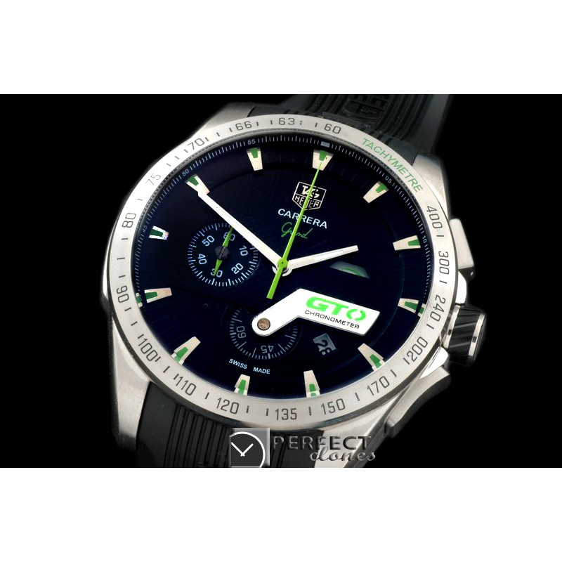 TG-GTO-105R Carrera GTO Chrono SS/NY Black/Green Jap OS2Quartz