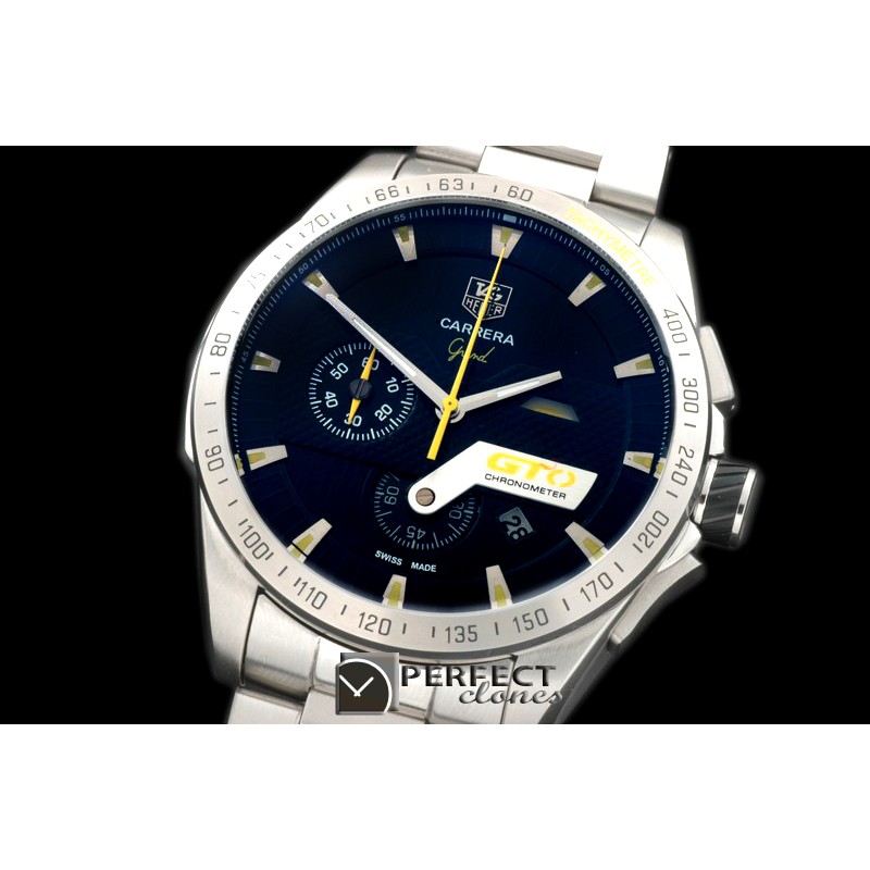 TG-GTO-106S Carrera GTO Chrono SS/SS Black/Yellow Jap OS2Quart