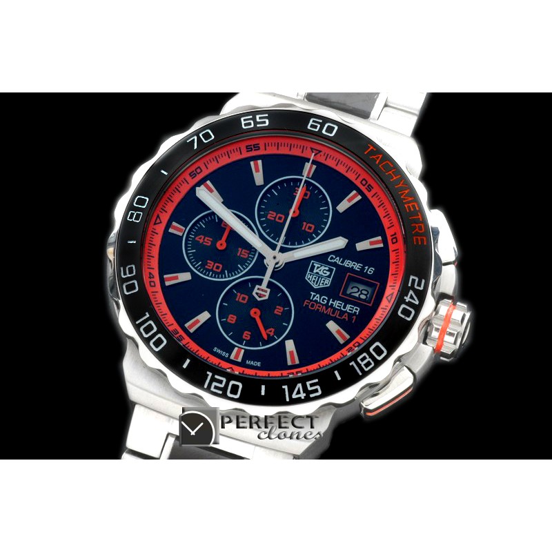 TGF1-00233 Formula 1 Calibre 16 SS/SS Black/Org OS 2Quartz C