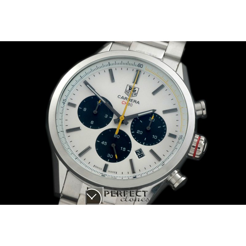 TG-CH80-101S Carrera CH 80Anni Chrono SS/SS White/Ylw Jap OS2Q