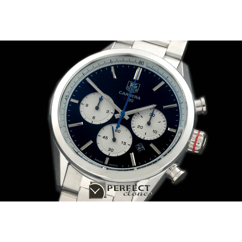 TG-CH80-108S Carrera CH 80Anni Chrono SS/SS Black/Blue Jap OS20