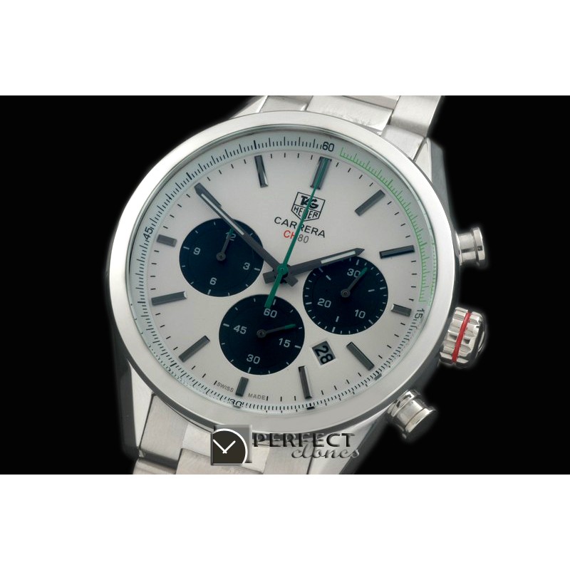 TG-CH80-103S Carrera CH 80Anni Chrono SS/SS White/Blue Jap OS20